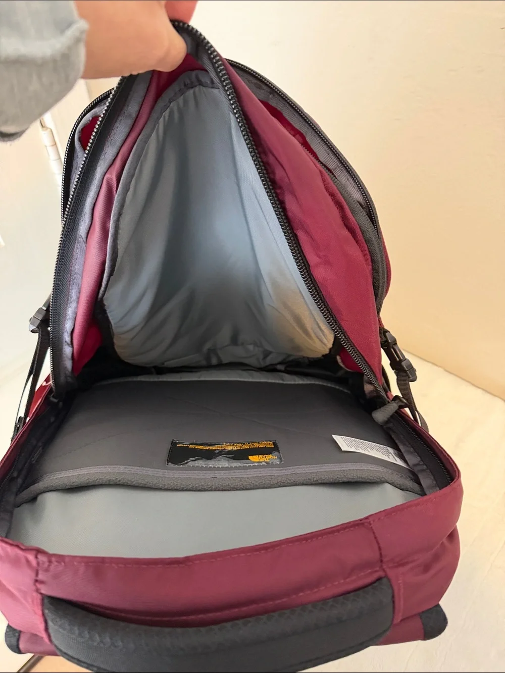 The North Face Backpack Borealis — Crimson Red & Black